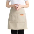 thumbnail image 1 of Hyasfey Half Apron for Men Women Breathable Kitchen Cooking Apron with Pockets Stylish Skirt Design Waiter Short Apron Versatile Chef Costume Accessory, 1 of 8
