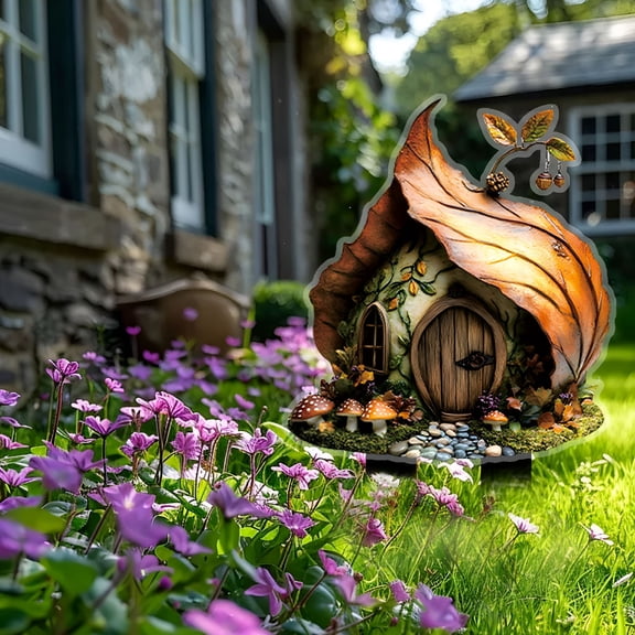 SELIVO Outdoor Mushroom Fairy House for Garden Lawn Walkway Yard Decor
