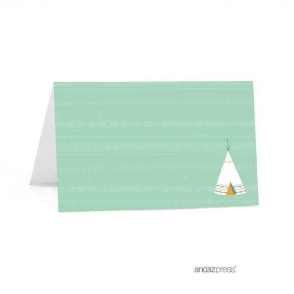Boho Chic Tribal Table Tent Printable Place Cards, 20-Pack
