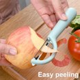 thumbnail image 4 of Baohd Stainless Steel Vegetable Peeler Potato Carrot Fruit Scraper Kitchen Gadget Peeling Tool, Light Blue, 4 of 7