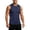 Navy, variant on XFeng Men Round Neck Sleeveless Workout Tank Top, Side Split Quick Dry Athletic Muscle Tee