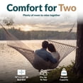 thumbnail image 3 of Sunnydaze 2-Person Cotton Rope Spreader Bar Hammock, 450 lb Capacity - Natural, 3 of 14