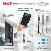 MeLE Business-Grade Quieter 4C N150 Fanless Mini PC 16GB RAM 512GB SSD Triple 4K Display