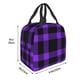 thumbnail image 3 of Easygdp Purple Buffalo Plaid Bolsa Térmica Premium - Tela Oxford Impermeable, Gran Capacidad, Bolsillo Frontal, Unisex para Trabajo, Escuela, Actividades al Aire Libre y Picnics, 3 of 8