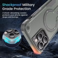 thumbnail image 3 of Case for iPhone 16 Pro,Military Grade [Built-in Kickstand] Magnetic Dual-Layer Heavy Duty Shockproof Protection TPU+PC Phone Case for iPhone 16 Pro,6.3 Inch 2024 (Gray), 3 of 16