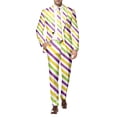 thumbnail image 4 of Mardi Gras Clothes Mens And Gold Carnival Suit All Print And Pants Two Piece Set Casual Vacation Clothes For Holiday Carnival Festival Outfit White XXXL, 4 of 6