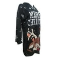 thumbnail image 2 of Christmas Sweatshirt Casual Print Long Sleeve Pocket Hooded Hoody Dress Loose Fit Pullover Tunic Tops Womens Hoodie Black L, 2 of 4