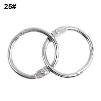 100 Pcs 25mm Metal Binder Rings - Silver Loose Leaf Book Rings For DIY, Flash Cards, Keychains, Scrapbooking