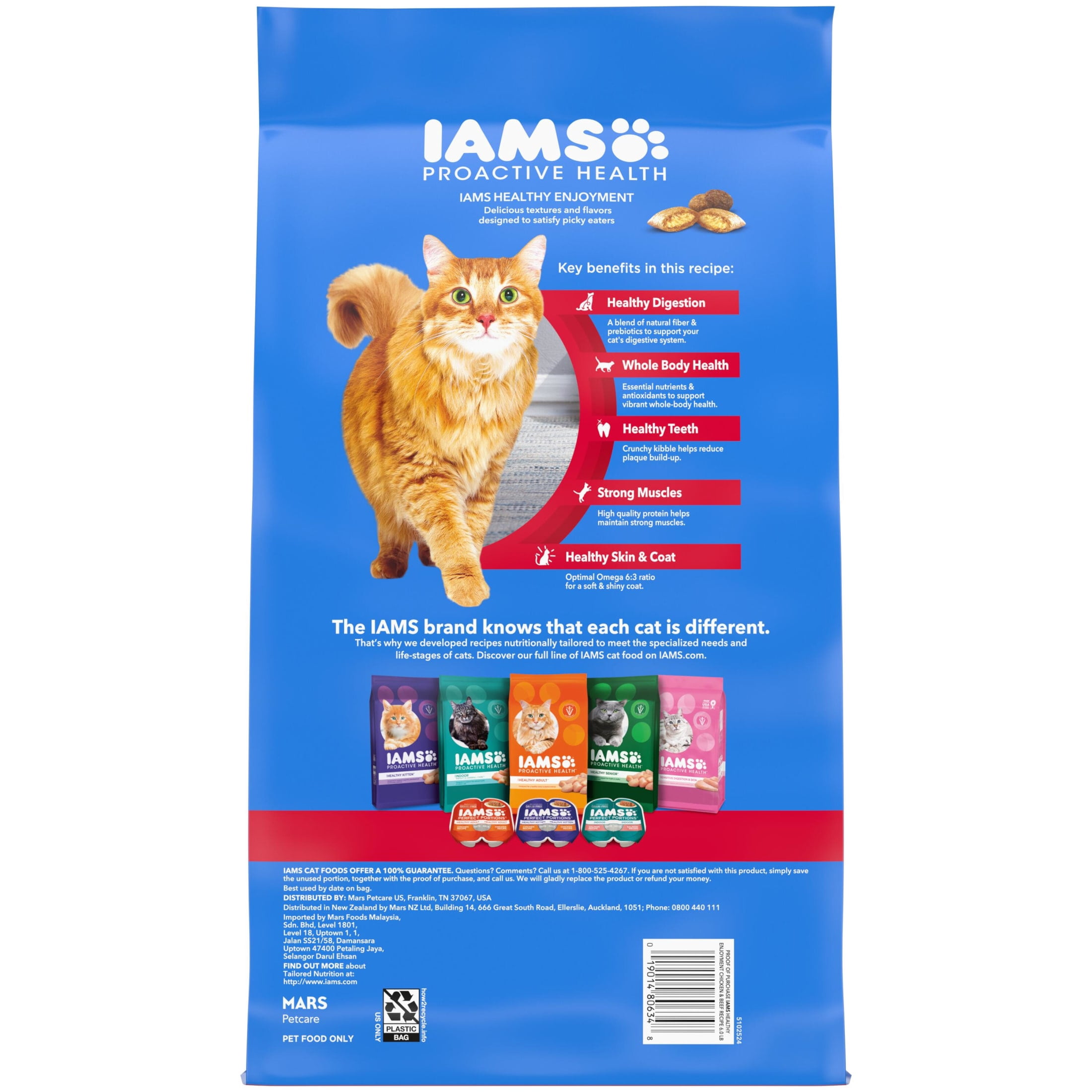 Iams Healthy Enjoyment Chicken & Beef Recipe Dry Cat Food, 6 Lb Bag
