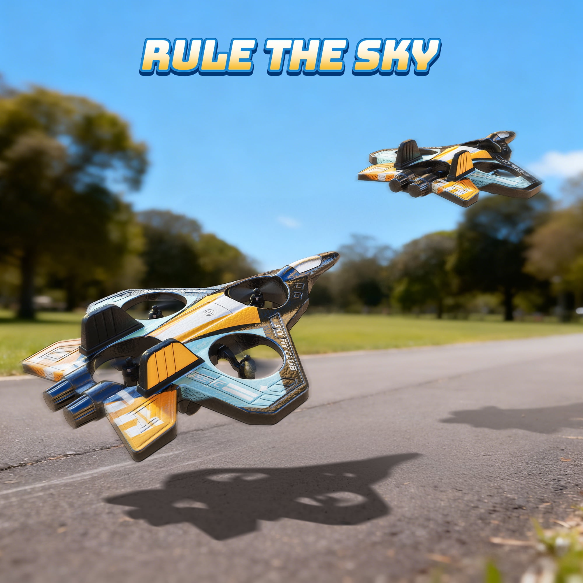 Drones for Kids Mini Stunt Remote Control Airplane, Lightweight Foam Design Plane with 2.4GHz Headless Mode Gliding, One-Key Takeoff, 2 Batteries