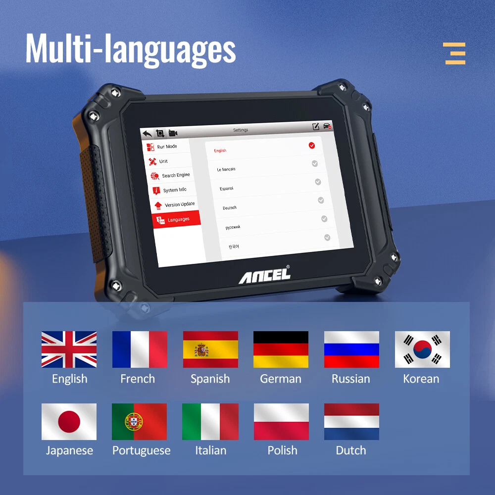 ANCEL V6 All System Automotive OBD2 Scanner, Bidirectional Diagnostic Tool with 15 Reset Service, IM-MO Key, Active Test, ECU Reset, Oil Reset, 2 Years Free Update
