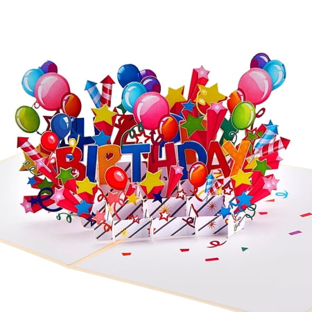 IOYOUNOW Happy Birthday Cards – 5x7 Pop Up Birthday Card for Kids | 3D Paper Greetings Card for Special Birthday – Daughter Birthday Card, Best Pop Up Card for Teenagers, Girls and Boys
