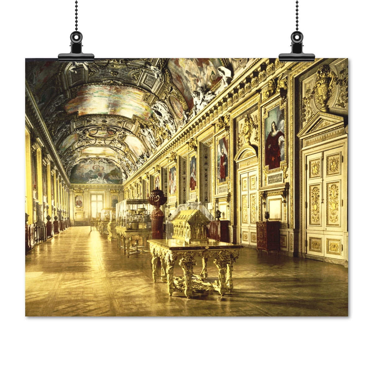 Print: The Louvre, A Gallery In The Louvre, Paris, France