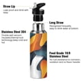 thumbnail image 3 of Yayeee 33oz Insulated Water Bottle Double Wall Stainless Steel with Flip Straw Lid, Abstract Wavy, 3 of 7