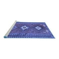thumbnail image 2 of Ahgly Company Machine Washable Indoor Round Oriental Blue Traditional Area Rugs, 7' Round, 2 of 4