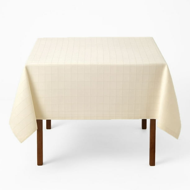 Mantel Hueso Cuadros 2.50 m | Mesa Cuadrada | 100% Poliéster | Uso Diario | Kyuden Home KYUDEN HOME Abstrakt