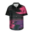 thumbnail image 2 of EQWLJWE Compression Shirt for Men Short Sleeve Button Up Blouse 3D Printed Lapel Collar Lightweight Wrinkle Resistant Cool Beach Shirt Festival Gifts, 2 of 5