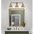 thumbnail image 3 of 205-BB-G74 Innovations Lighting Bell - 3 Light Bath Vanity In Industrial Style-11 Inches Tall and 32 Inches Wide-Brushed Brass Finish-Seedy Glass, 3 of 4