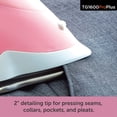 thumbnail image 4 of oliso TG1600 ProPlus - Plancha inteligente con elevación automática - Plancha de vapor de 1800 W para ropa, costura, acolchado y manualidades, suela de diamante de cerámica de flujo, rosa, 4 of 5