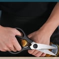 thumbnail image 6 of Kitchen Scissor, Black Grey Shears, Heavy Duty Cooking Scissors, Stainless Steel Sharp Utility Shears for Chicken Meat Vegetable Fish, Multifunction Scissors 1Pcs, Protective Sheath, Dishwasher Safe, 6 of 8