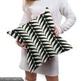 thumbnail image 5 of Ambesonne Retro Fabric by the Yard Upholstery, Abstract Quirky Zigzag Model, 2 Yards, Charcoal Grey and Ivory, 5 of 5