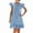 Sky Blue, variant on Summer Dresses for Women 2025, Womens’s Solid Color V Neck Summer Ruffle Hem Casual Beach Dress(Sky Blue,S)
