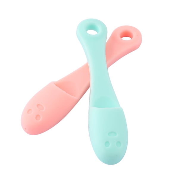 2 cepillos para lavar la cara con los dedos, azul claro/rosa. Adepaton WRMH-1115