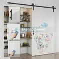 thumbnail image 5 of ALAMEDADT 48''x 80'' Sliding Barn Door with 8 Ft Barn Door Hardware Kit& Handle& Floor Guides,Pre-Drilled Holes Easy Assembly - Include Installation Manual, Water-Proof PVC Surface, H-Frame, White, 5 of 7