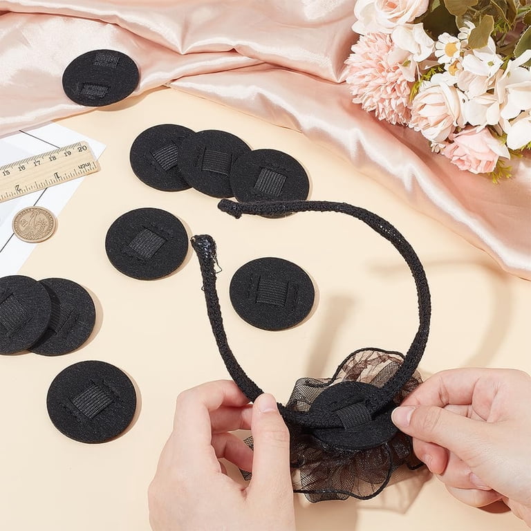 20pcs 2 inch Hair Band Pad Black Headband Decoration  display picture 3