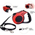thumbnail image 3 of Correa retráctil para perros pequeños, se puede extender hasta 5 m, adecuada para perros pequeños y medianos (roja)., 3 of 5