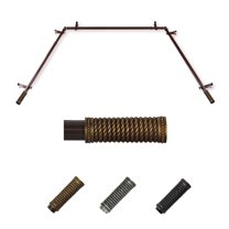 Jonah 13/16" Bay Window curtain rod 20"-36", 38"-72" - Cocoa