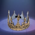 thumbnail image 3 of D-GROEE Simulation Crown for Men - Faux Leathe Men's Crown Prince Tiara for Wedding Birthday Prom Party Halloween Decorations, 3 of 7