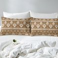 thumbnail image 4 of Erosebridal Bohemian Aztec Bed Sheets Set Full Size, Tribal Geometric Pattern Bedding Sets Full Size, Brown 4pcs, 4 of 7