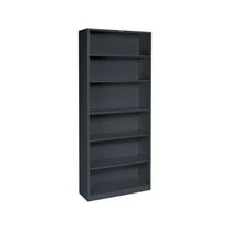 HON HS82ABC.S 34.5 in. x 12.63 in. x 81.13 in. Six Shelf Metal Bookcase - Charcoal