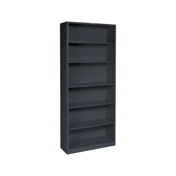 HON HS82ABC.S 34.5 in. x 12.63 in. x 81.13 in. Six Shelf Metal Bookcase - Charcoal