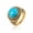 Gold color-B, variant on 14K Yellow Gold Natural Tiger Eye Rings for Men Women Gift Flower Shaped Antique Finger Ring Fashion Jewelry