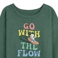 thumbnail image 3 of Peanuts - Summer Edition - Snoopy - Go with the Flow - Women's Lightweight French Terry Long Sleeve Shirt, 3 of 5