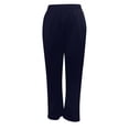thumbnail image 3 of Sweat Pants Relaxed Fit Straigh Leg Sports Pants with Pocket Solid Color Elasticc Waist Slacks Womens Casual Pants, 3 of 6