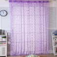 thumbnail image 5 of Semi-Sheer Printed Metallic Heart Pattern Pole Top Window Curtains for Living Room & Bedroom - Assorted Colors - 1 Panel (37.4 X 78.7 Inch), 5 of 11