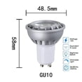 thumbnail image 1 of Bombilla LED de luz descendente RGB MR16, E27, E14, GU10, GU5.3, B15, 5W, COB, Ángulo de haz alto de 36 °, 450LM, CA 85-265V, 30W, equivalente a halógeno, 1 of 4