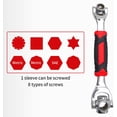 thumbnail image 2 of Llave de tubo Whataatahia 48 en 1, herramientas multifunción Funciona con pernos en 360 puntos, reparación universal de muebles de automóvil. (Rojo), 2 of 5