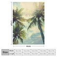 thumbnail image 4 of Patifu Palm Trees Sky Sunbeam Warm Lightweight Blanket Soft Fleece Blankets All Seasons Sofa Decor Cow Gifts 60x80in, 4 of 6