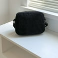 thumbnail image 4 of Corduroy Shoulder Bag Solid Color Women Handbag Adjustable Strap Female Satchels, 4 of 10