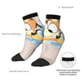 thumbnail image 6 of Silaia Bluey Print Adult Socks,Ankle Athletic Running Socks,Cushioned Breathable Low Cut Sports Tab Socks for Men and Women,Moisture-Wicking Crew Socks, 6 of 7
