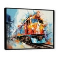 thumbnail image 2 of Designart "modern Train Vibrant Rails" Transportation Floater Framed Wall Art Print, 2 of 7