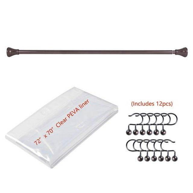 Utopia Alley FH72RB Tringle de Rideau de Douche Réglable 72 Pouces, Bronze Huilé