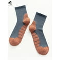 thumbnail image 2 of PULLIMORE 3 Pairs Mens Cotton Crew Socks Cushioned Athletic Ankle Short Sock (Gray), 2 of 7