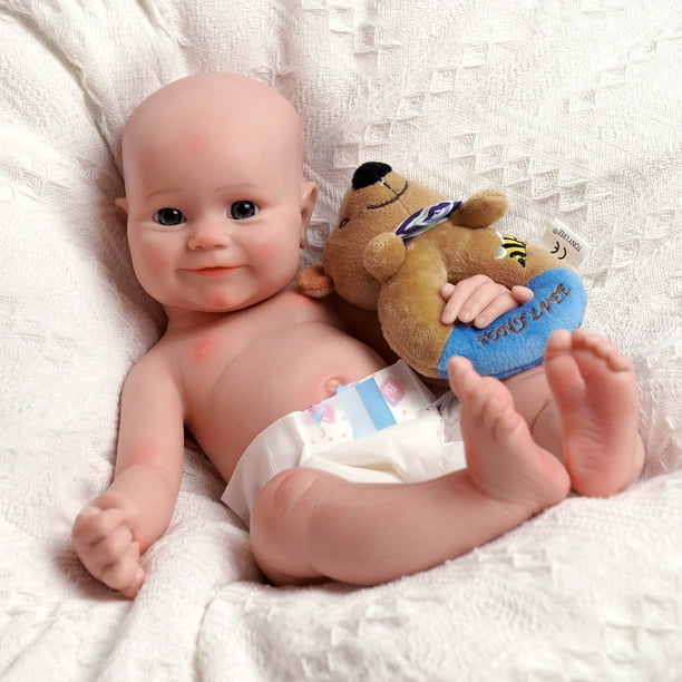 Full Body Silicone Reborn Baby Dolls 16 Inch Soft Realistic Weighted