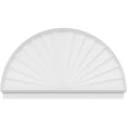 thumbnail image 3 of Ekena Millwork 76"W x 44-3/4"H x 2-3/4"P Half Round Sunburst Architectural Grade PVC Combination Pediment, 3 of 7