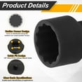 thumbnail image 4 of Uxcell 1/2" Drive 12 Points Socket 34mm Metric CR-V Steel Shallow Impact Socket, 4 of 7